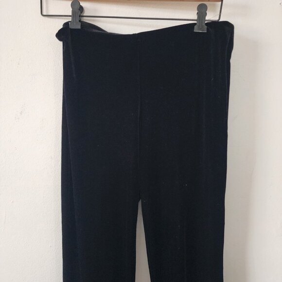 Jump Wendye Chaitin Y2K Black Velvet Bootcut Pants Made in USA - Picture 2 of 6